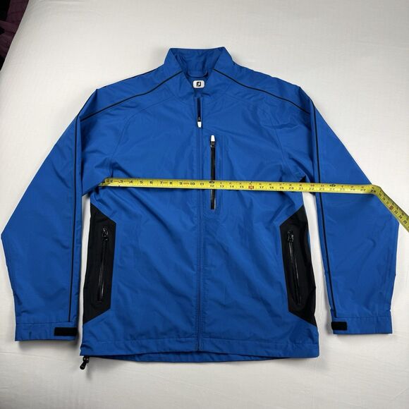 Footjoy Rain Windbreaker Golf Blue Jacket Mens L - Picture 3 of 12